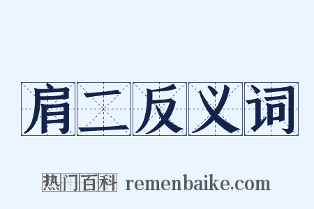 肩二反义词是什么意思的图片